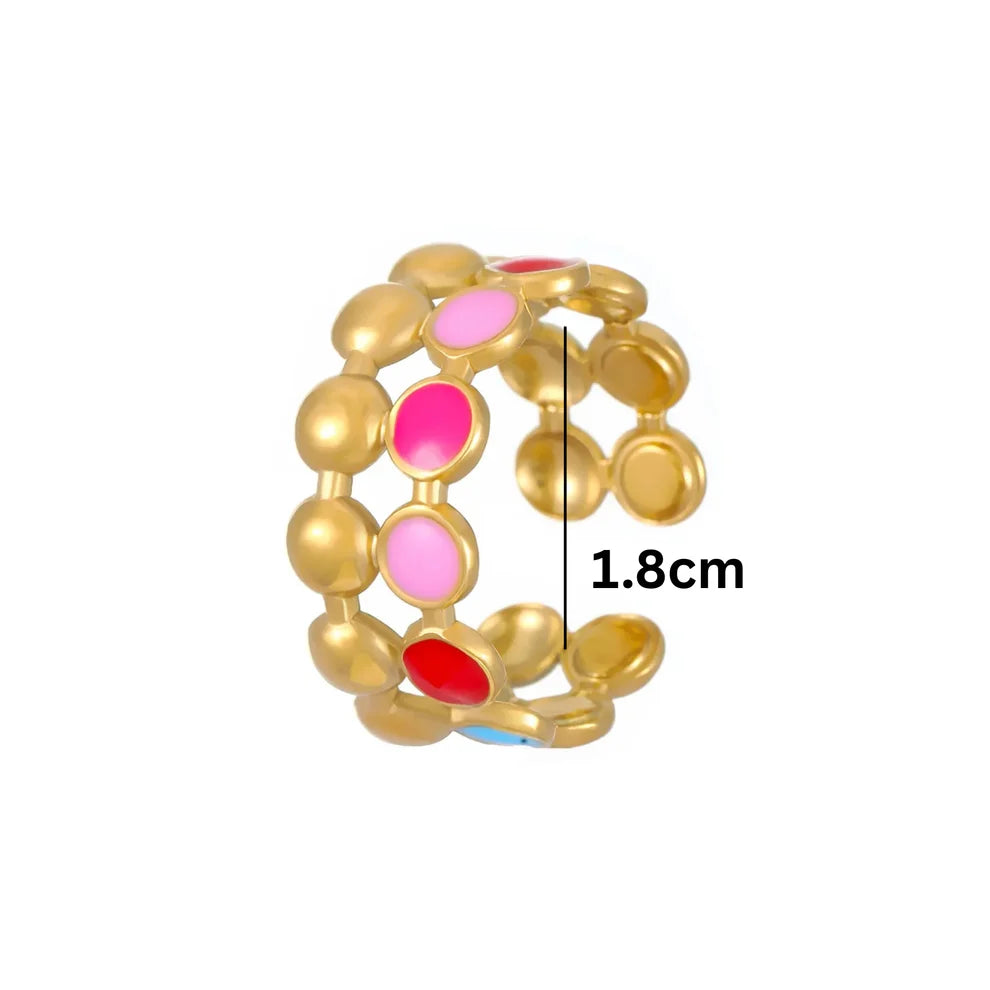 Candy Hearts 4 Pc Ring Set
