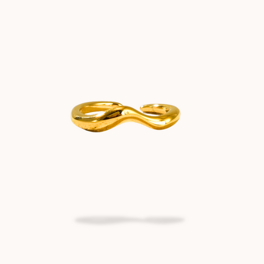 simple gold ring in white background