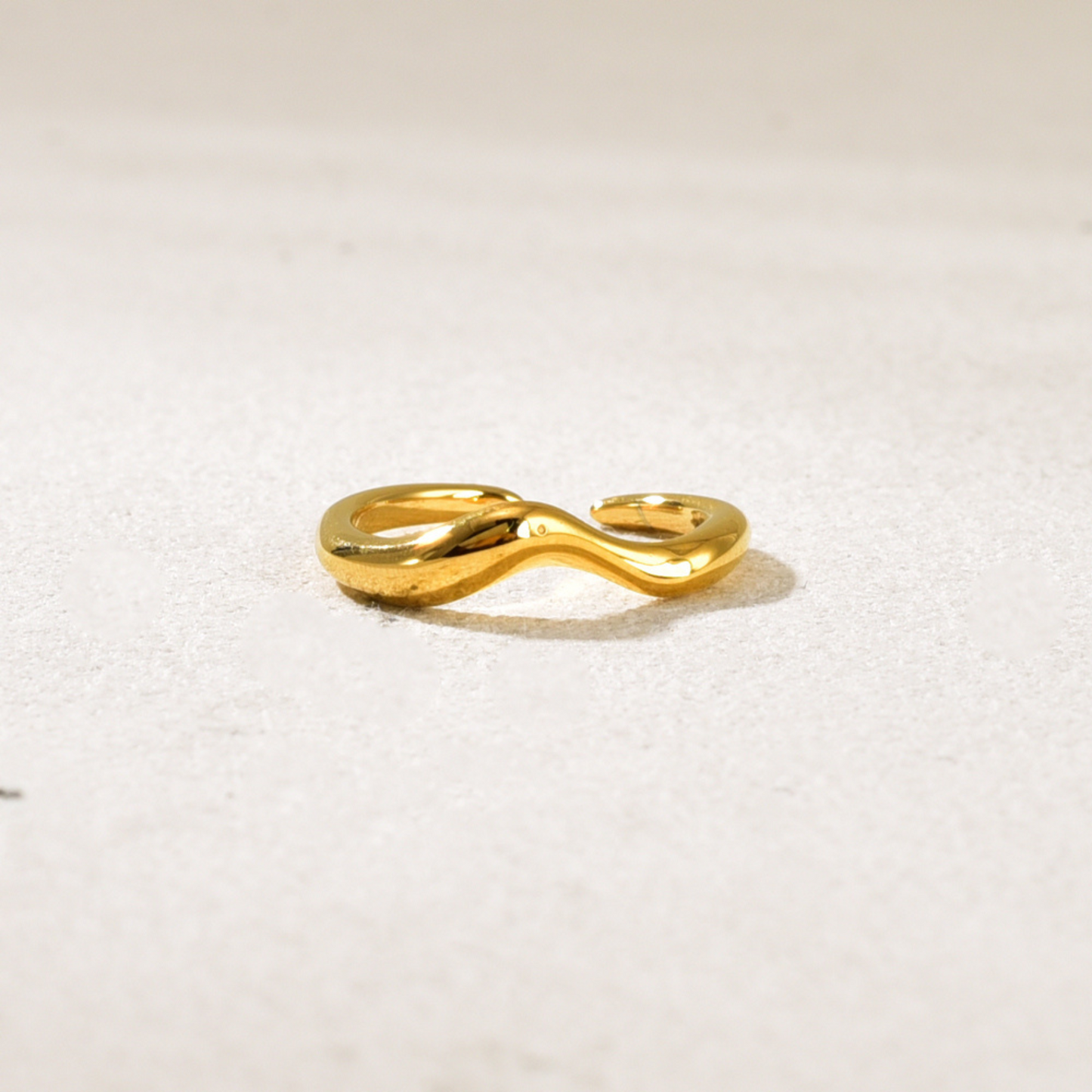 simple gold ring in white background