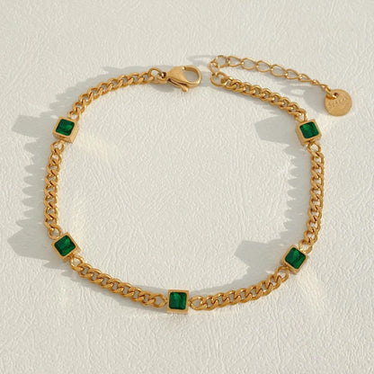 Emerald 2 Pc Bracelet & Ring Set