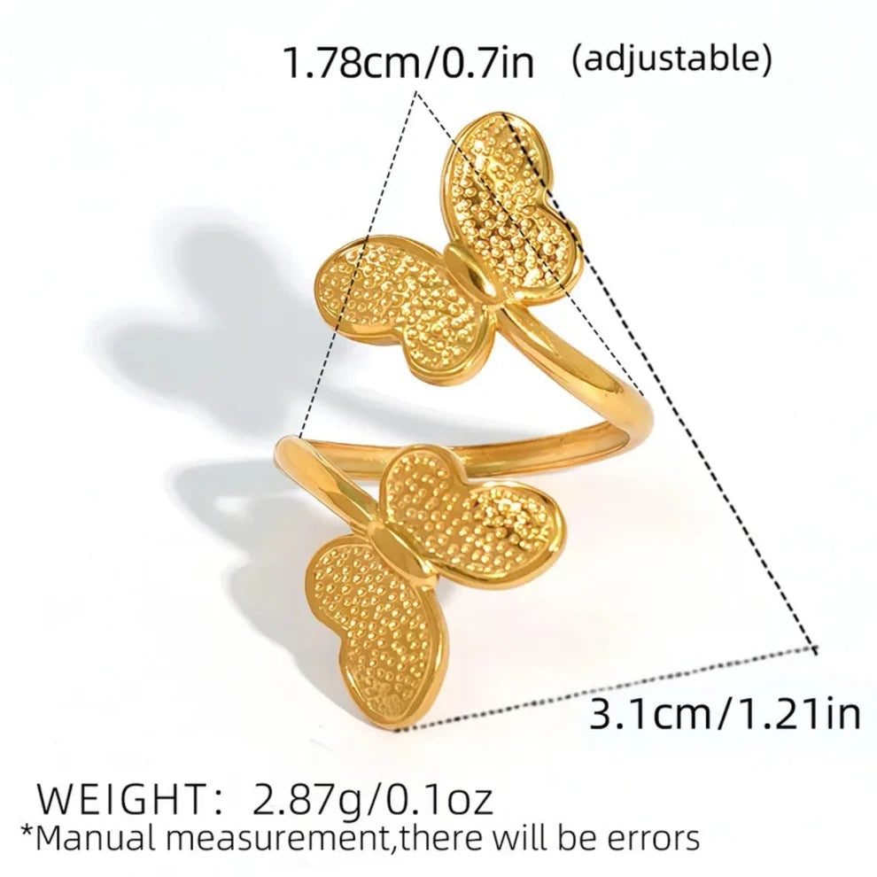 Flutter 2 Pc Bracelet & Ring Set