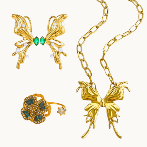 Gradient Garden 3 Pc Necklace, Earring & Ring Set