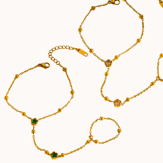 Flora Crystal Hand Chain