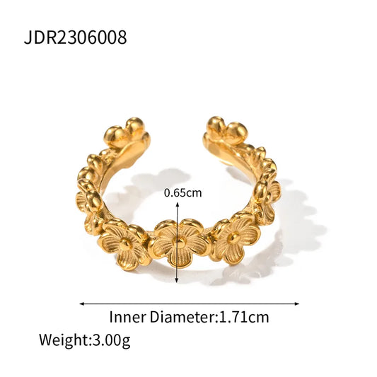 Daisy 2pc Bangle & Ring Set | Adjustable Ring