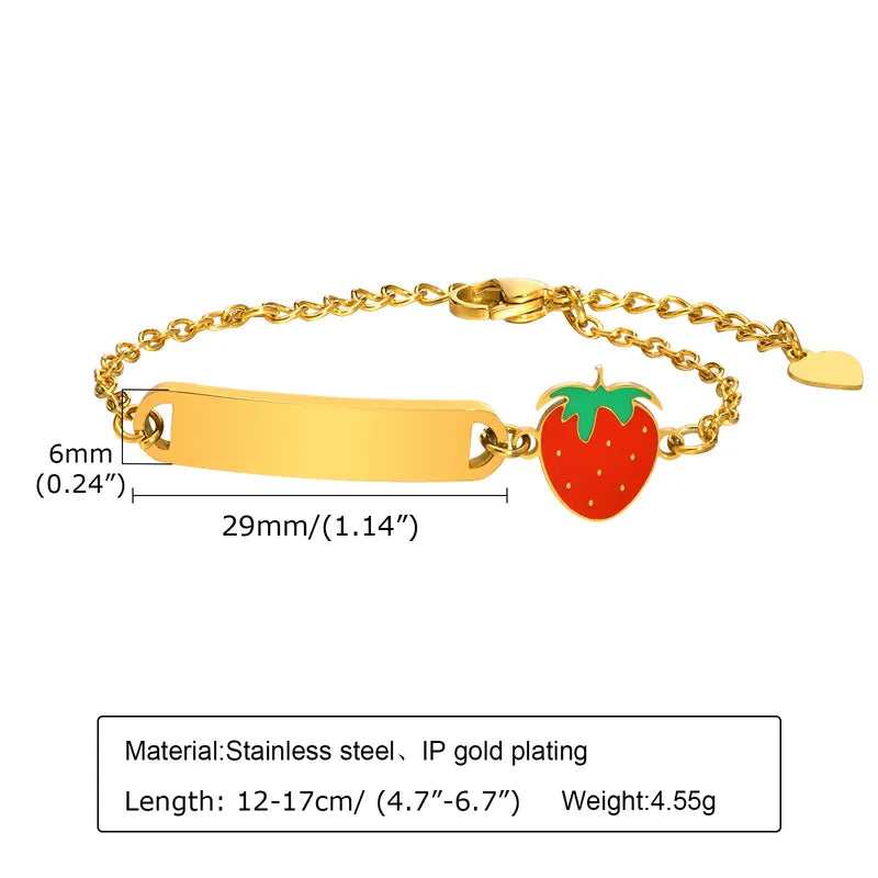 Gold bracelet with a red heart charm 