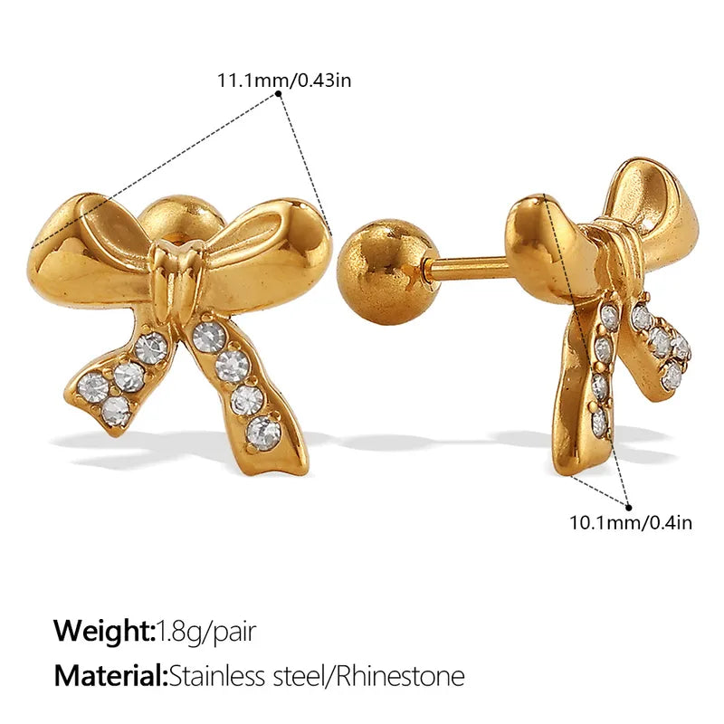 Diamond Ribbon Earrings