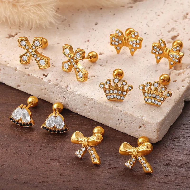 Diamond Ribbon Earrings